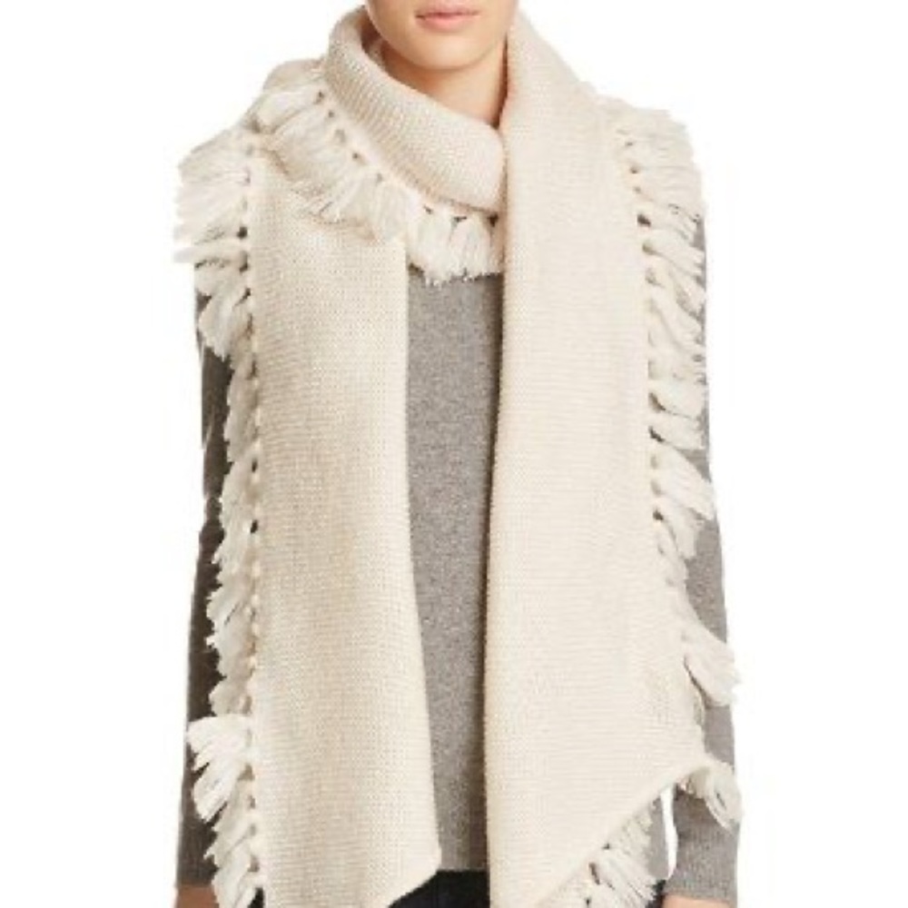 NWT Rebecca Minkoff Asymmetric Fringed Muffler Scarf